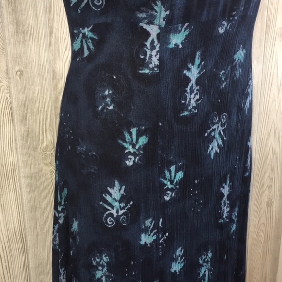 Summer Dress Handmade Blue Floral Size 10 - Picture 5 of 10
